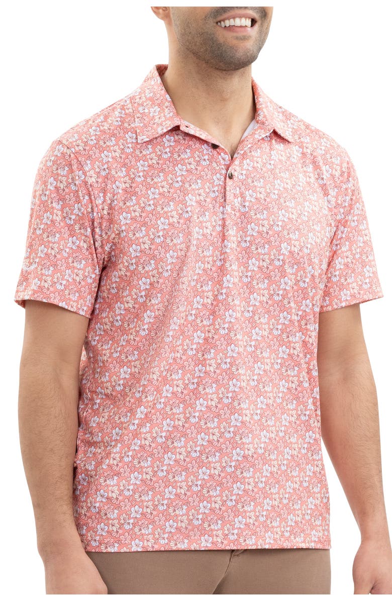 Kenny Flowers The Azaleas - Sunset Golf Shirt, Alternate, color, Orange