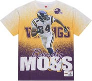 Mitchell & Ness Men's Mitchell & Ness Randy Moss Gray Minnesota Vikings Burst Retired Player T-Shirt