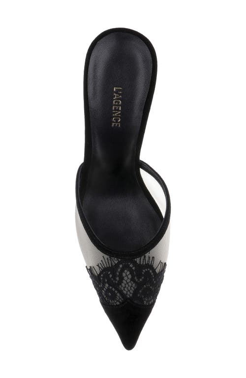 L'agence Semois Pointed Toe Mule In Black