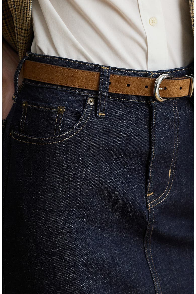 Denim Pencil Skirt, Alternate, color, RINSE WASH BLUE