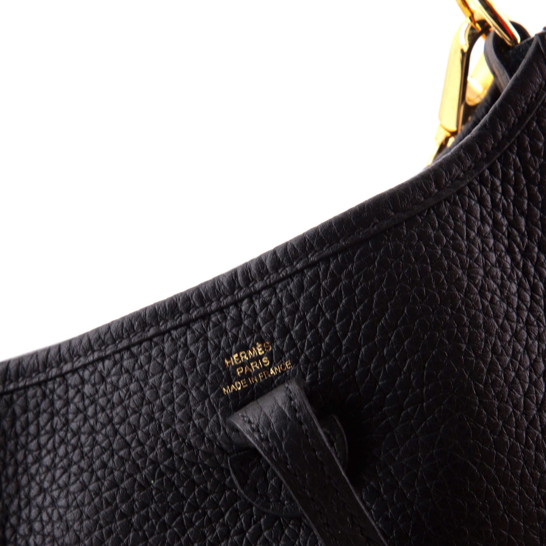Pre-Owned Hermes Evelyne Bag Gen III Clemence TPM, Alternate, color, Noir