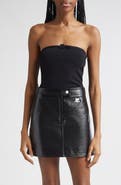 Courrèges Buckle Detail Bustier Knit Top