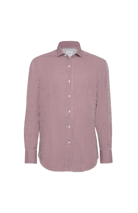 Spread collar shirt