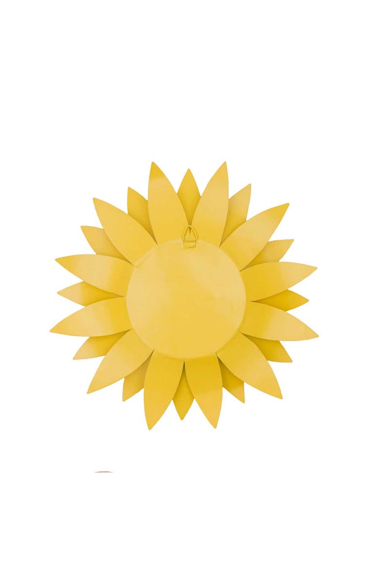 Sunflower Large Metal Wall Flower, Alternate, color, Yellow