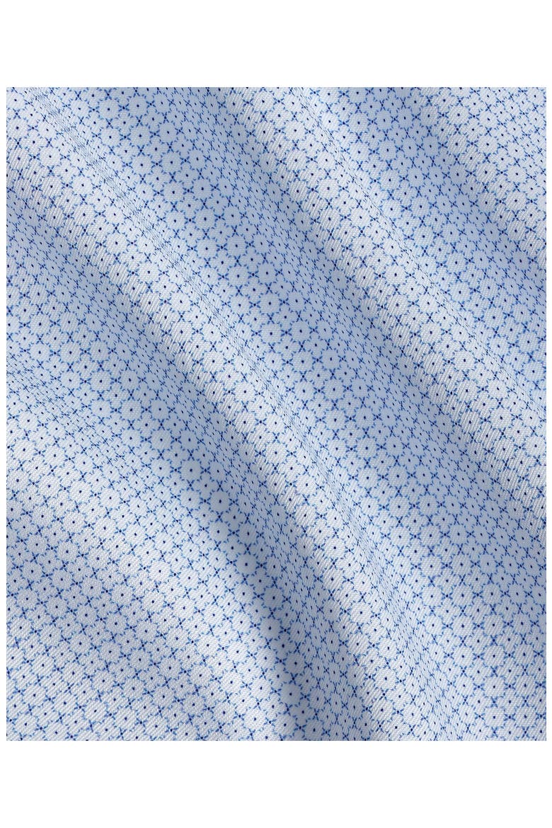 Trim Fit Neat Microprint Cotton Twill Dress Shirt, Alternate, color, SKY/ NAVY