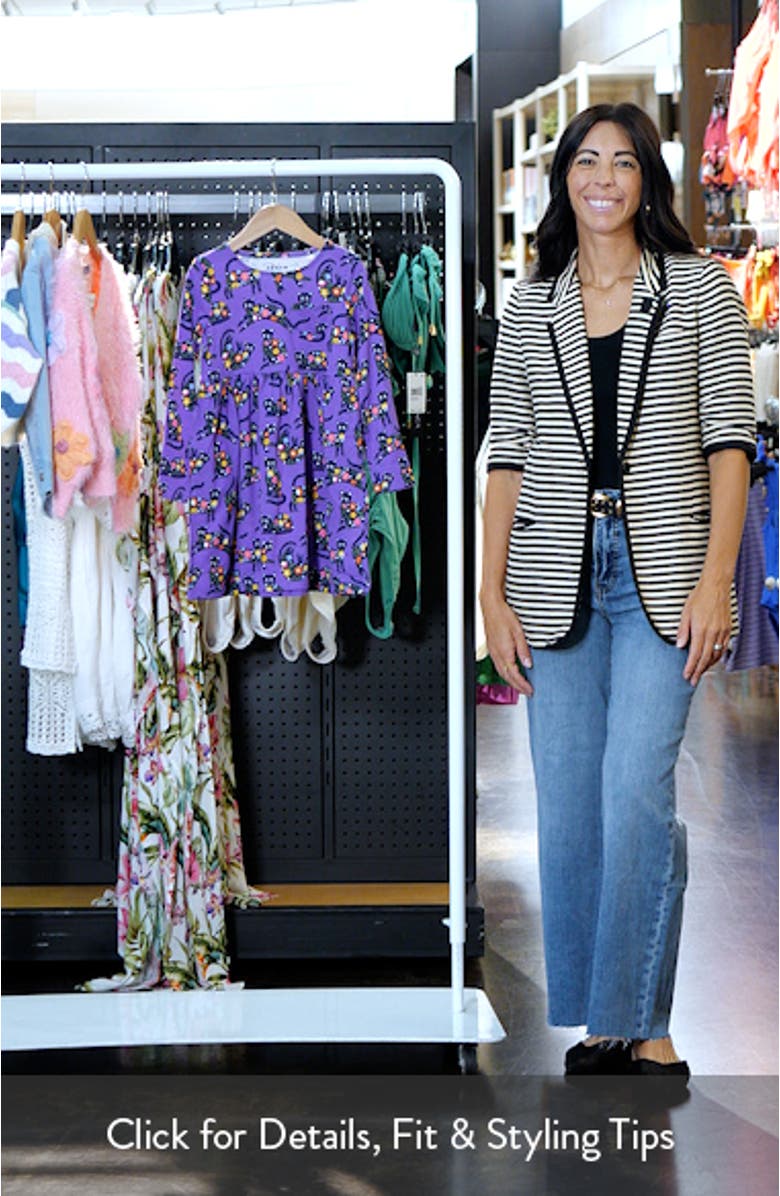 Kids' Long Sleeve Heart Pocket Cotton Jersey Dress, sales video thumbnail