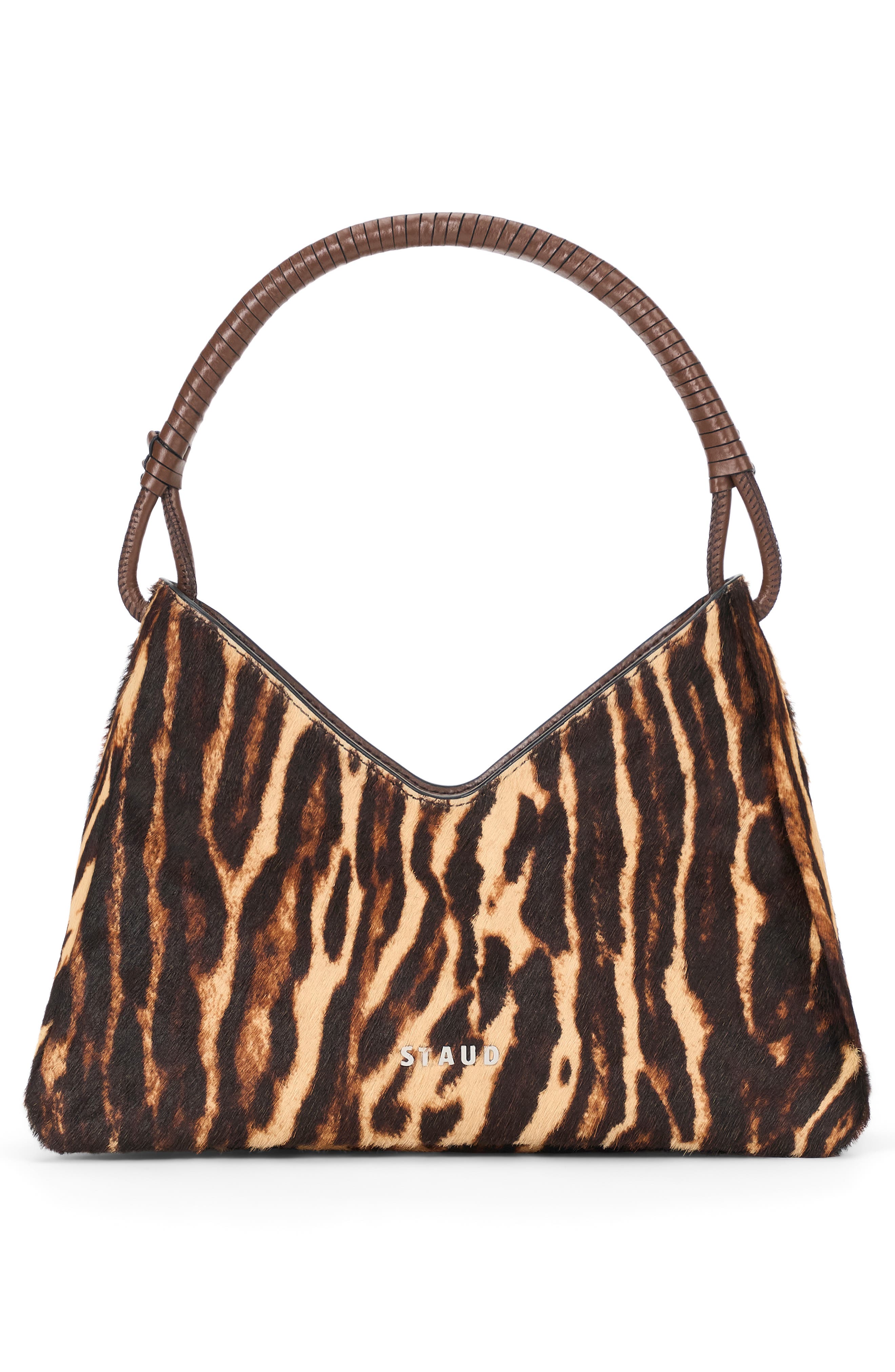 STAUD Valerie Genuine Calf Hair Shoulder Bag, Alternate, color, 