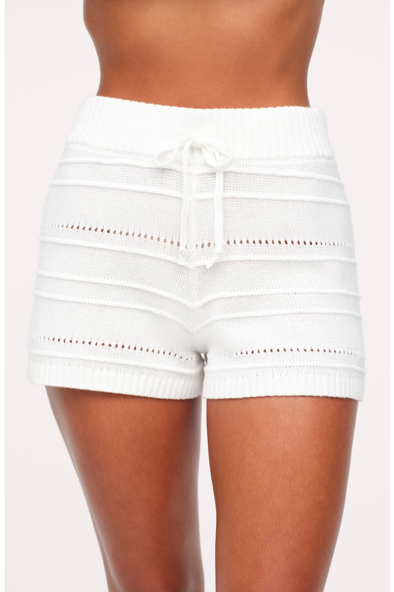 Marine Knit Shorts, Alternate, color, WHITE