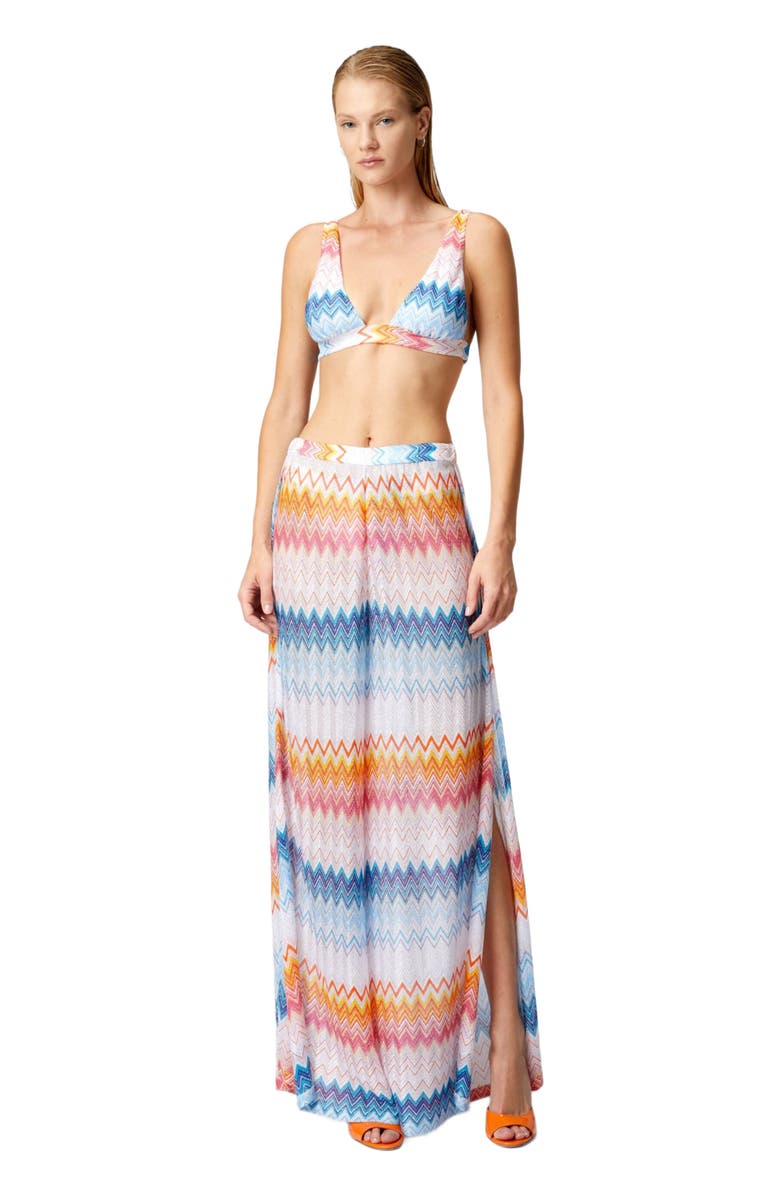 Missoni Classic Trousers In A Viscose Blend Zig Zag Lamé, Alternate, color, Multicoloured