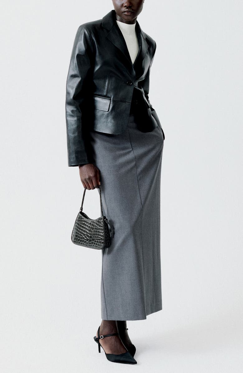 MANGO Slit Pencil Maxi Skirt, Alternate, color,