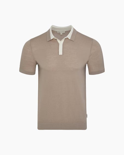 Onia Extra Fine Merino Wool Polo In Brown