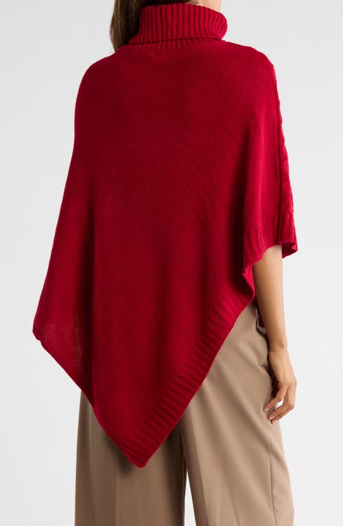 Nanette Lepore Mixed Weave Poncho In Red