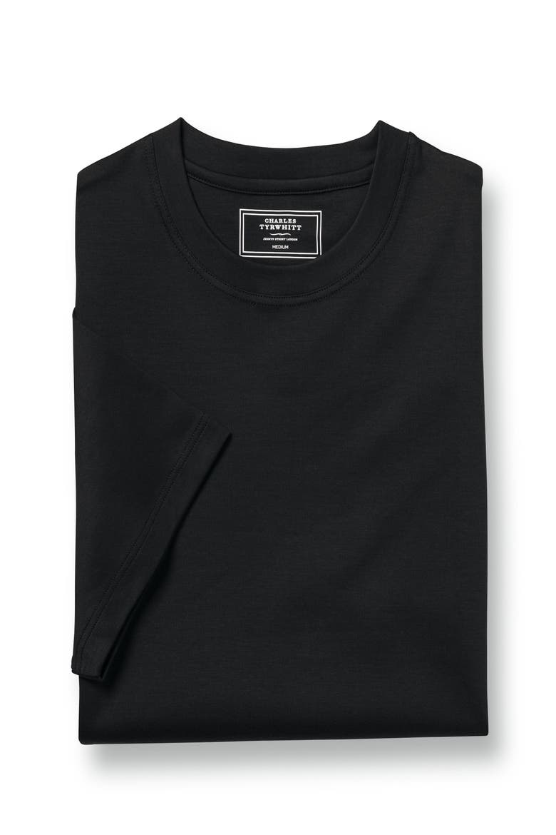 Cotton Jersey Short Sleeve Tyrwhitt Tee, Alternate, color, Black