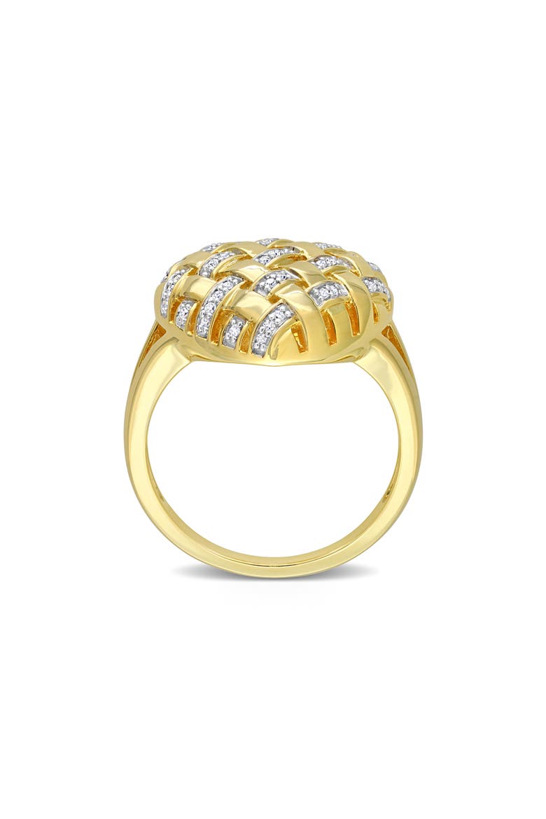 Diamond Heart Lattice Ring - 0.129 ctw, Alternate, color, GOLD/ DIAMOND
