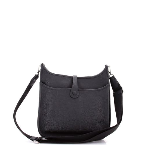 Pre-owned Hermes Hermes Evelyne Bag Gen Iii Clemence Pm In Black