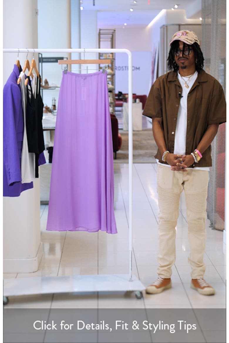 Chiffon A-Line Maxi Skirt video