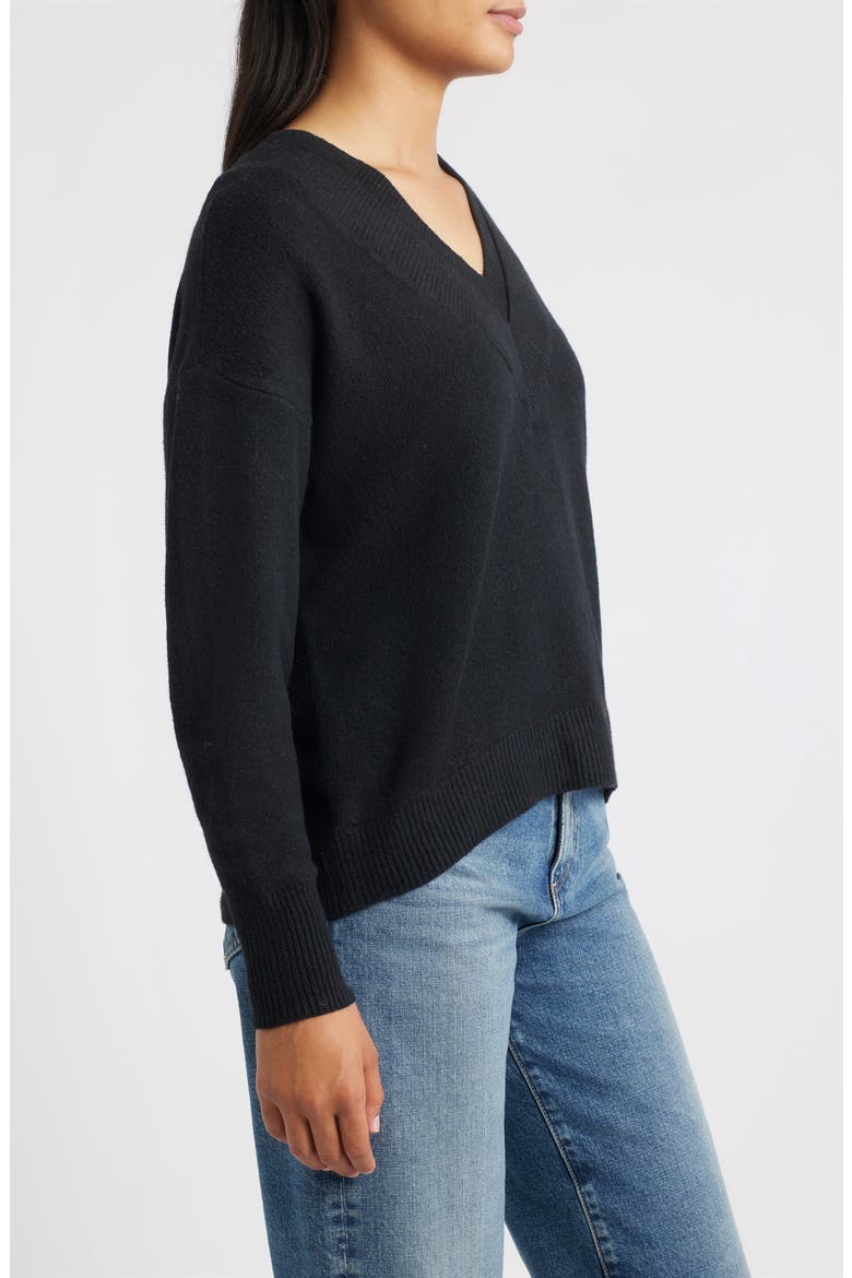 Cite' Long Sleeve Sweater, Alternate, color, BLACK
