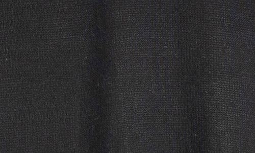 Max Studio Pointelle Hooded Sweater In Black