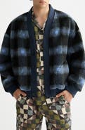 Scotch & Soda Plaid Polar Fleece Cardigan