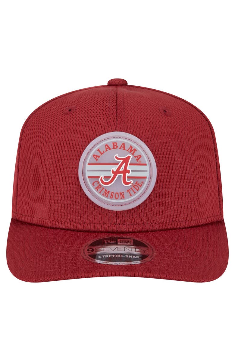 New Era Men's New Era Crimson Alabama Crimson Tide Patched 9SEVENTY Stretch-Snap Adjustable Hat, Alternate, color, Crimson