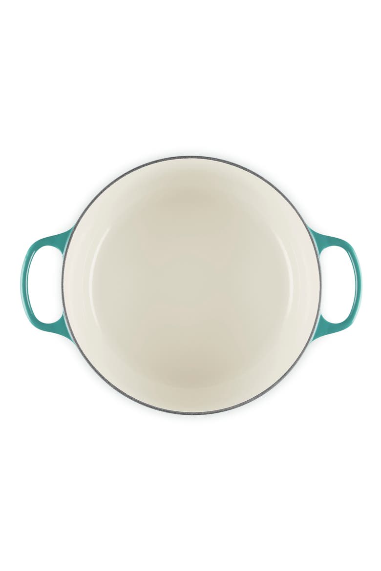 Signature 7.25-Quart Round Enamel Cast Iron Dutch Oven, Alternate, color, RIVIERA