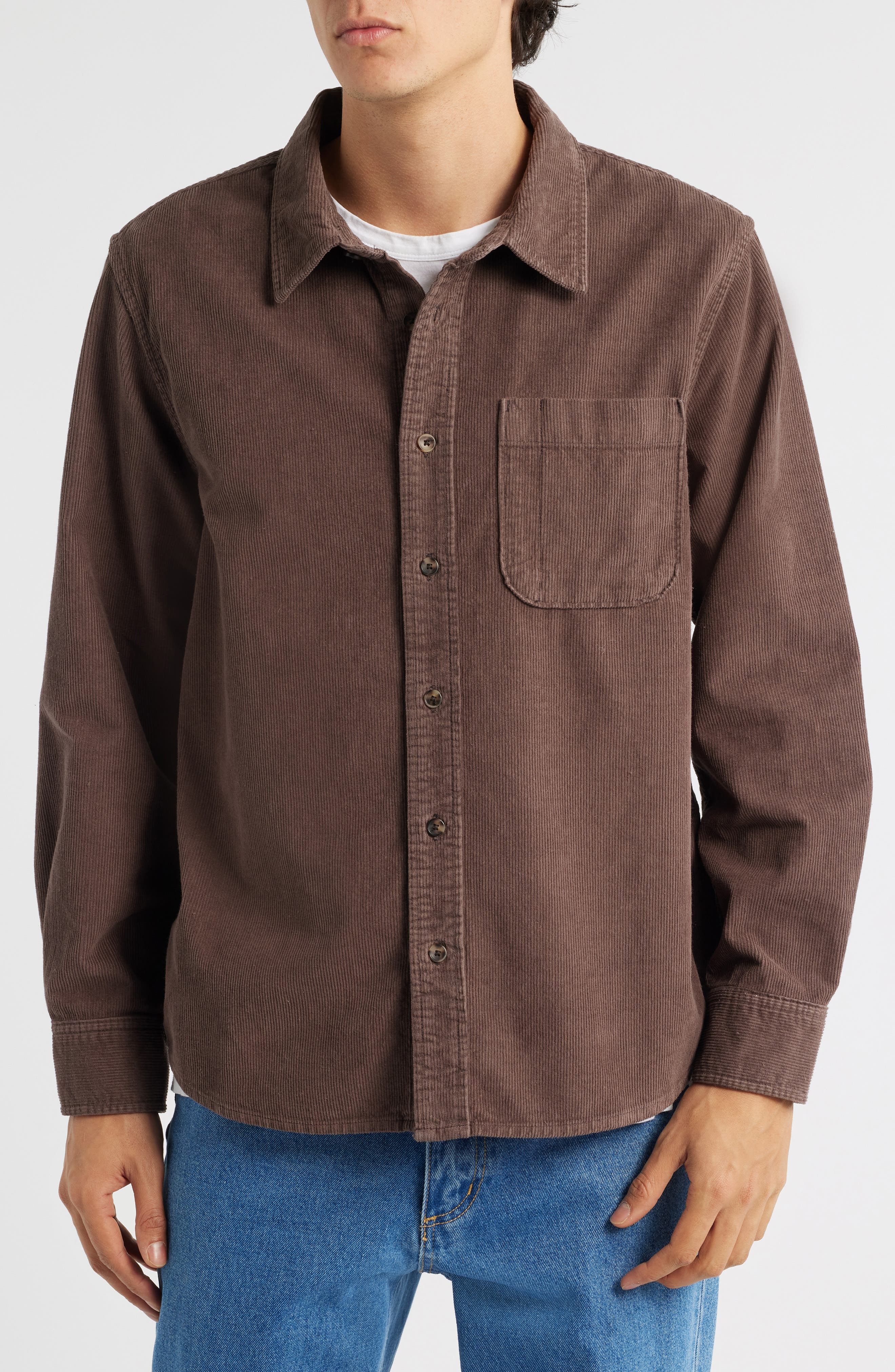 Cotton Corduroy Button-Up Shirt - image 2