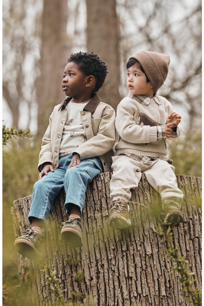 Kids' Organic Cotton Cargo Jeans, Alternate, color, LP DENIM