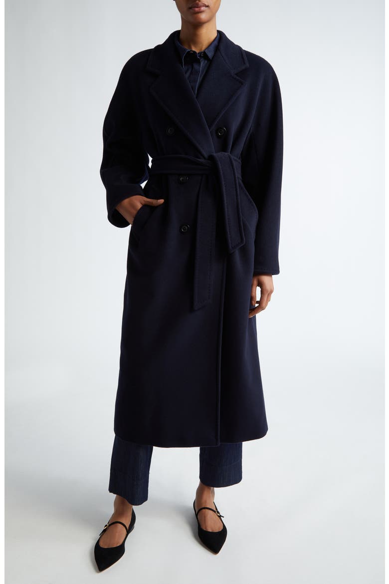 Madame Double Breasted Wool & Cashmere Coat, Alternate, color, ULTRAMARINE