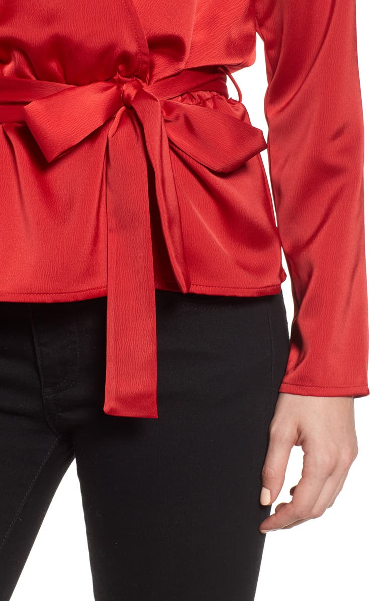 GIBSONLOOK Gibson x Glam Squad Faux Wrap Top, Alternate, color, 