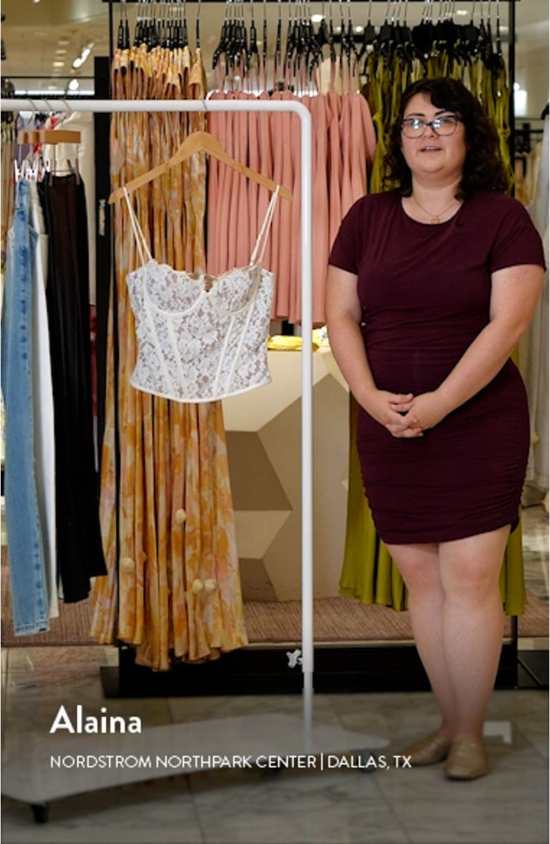 Mila Floral Lace Underwire Corset Camisole, sales video thumbnail