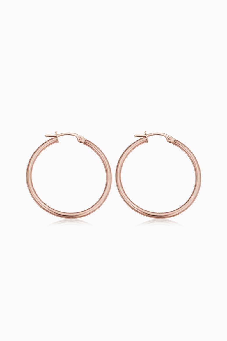 10K Gold Everything Hoop Earrings, Alternate, color, Rose Gold