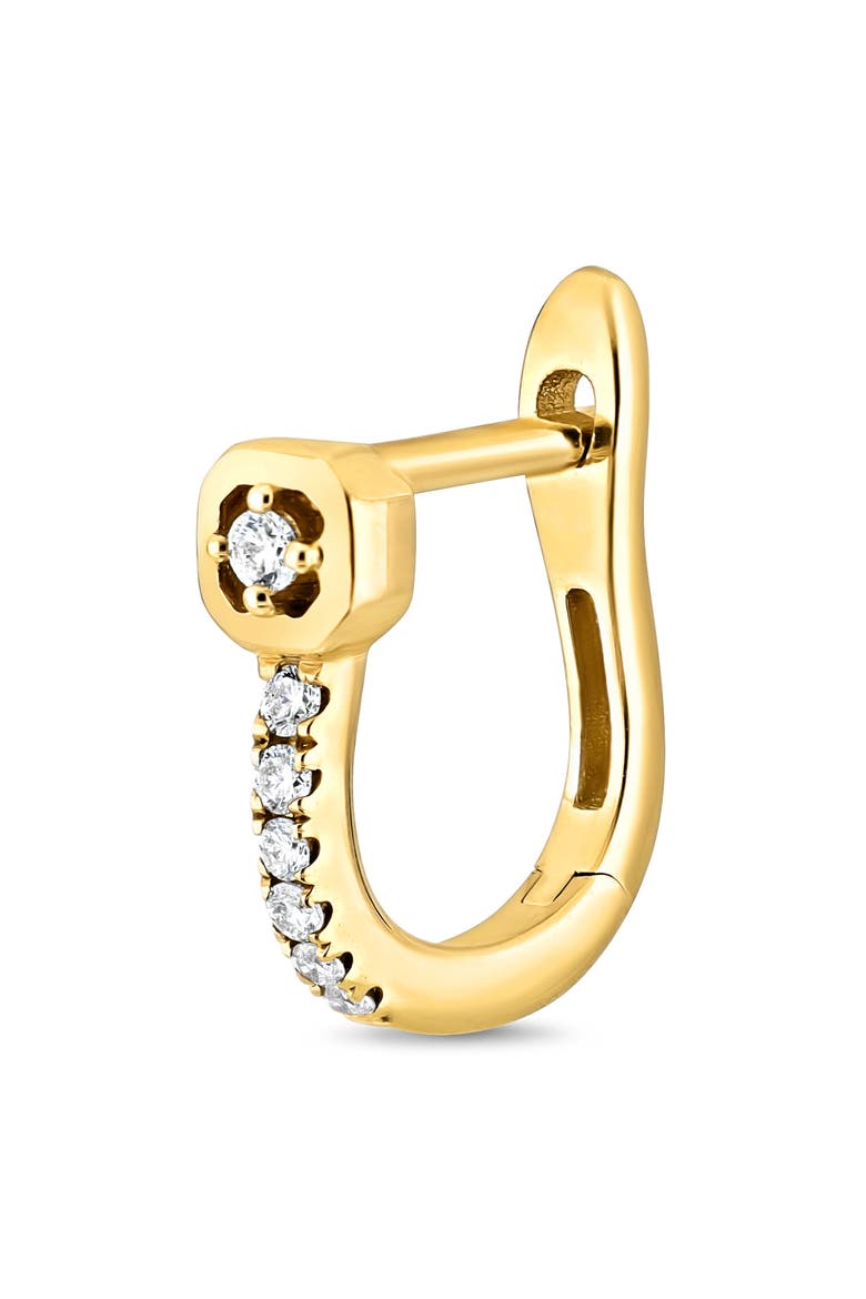 Maya 18k Gold Diamond Huggie Hoop Earrings, Alternate, color, 18KY