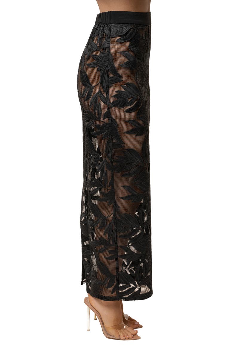 Bali Nights Embroidered  Skirt, Alternate, color, Black