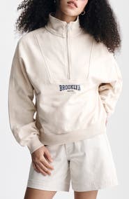 Brooklyn Industries Brooklyn Oversize Half-Zip Cotton Sweatshirt
