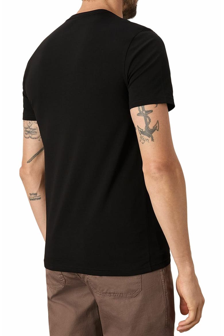 Luxe Stretch Jersey Slim Crew Neck Tee, Alternate, color, Black