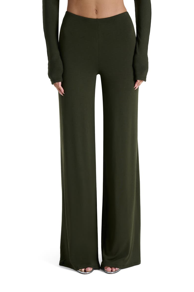 Pull-On Wide Leg Pants, Main, color, OLIVE