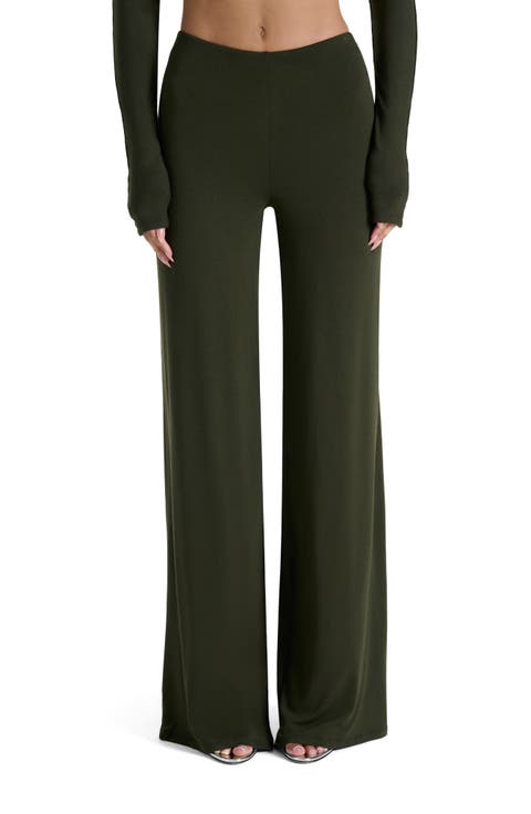 Pull-On Wide Leg Pants