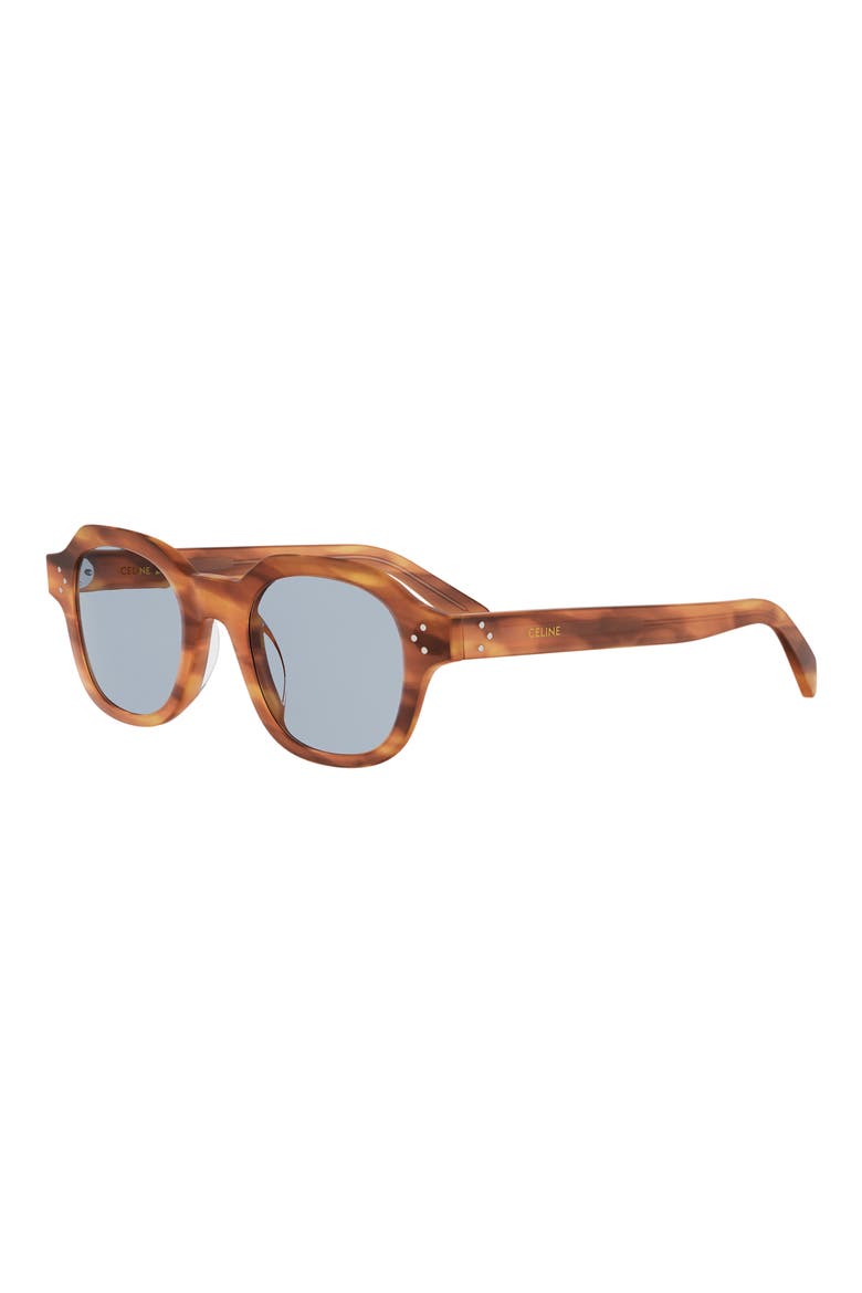 3 Dots 48mm Round Sunglasses, Alternate, color, BLONDE HAVANA / BLUE