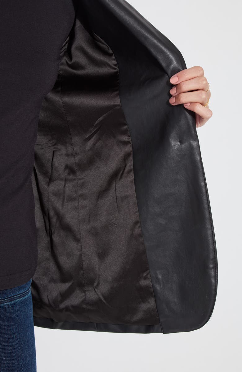 Lysse 'Lyssentials Faux Leather Blazer, Alternate, color, Black