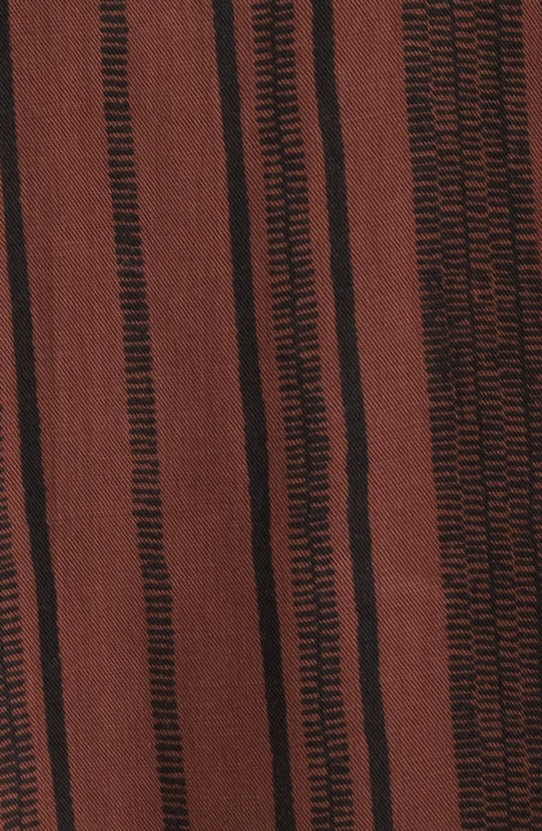 Cloth & Stone Collared Stripe Short Sleeve Shirt, Alternate, color, Sunset Truffle