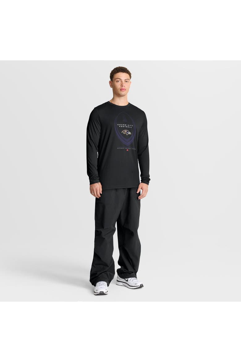 Men's Nike Black Baltimore Ravens Legend Icon Dri-FIT Long Sleeve T-Shirt, Alternate, color, Black