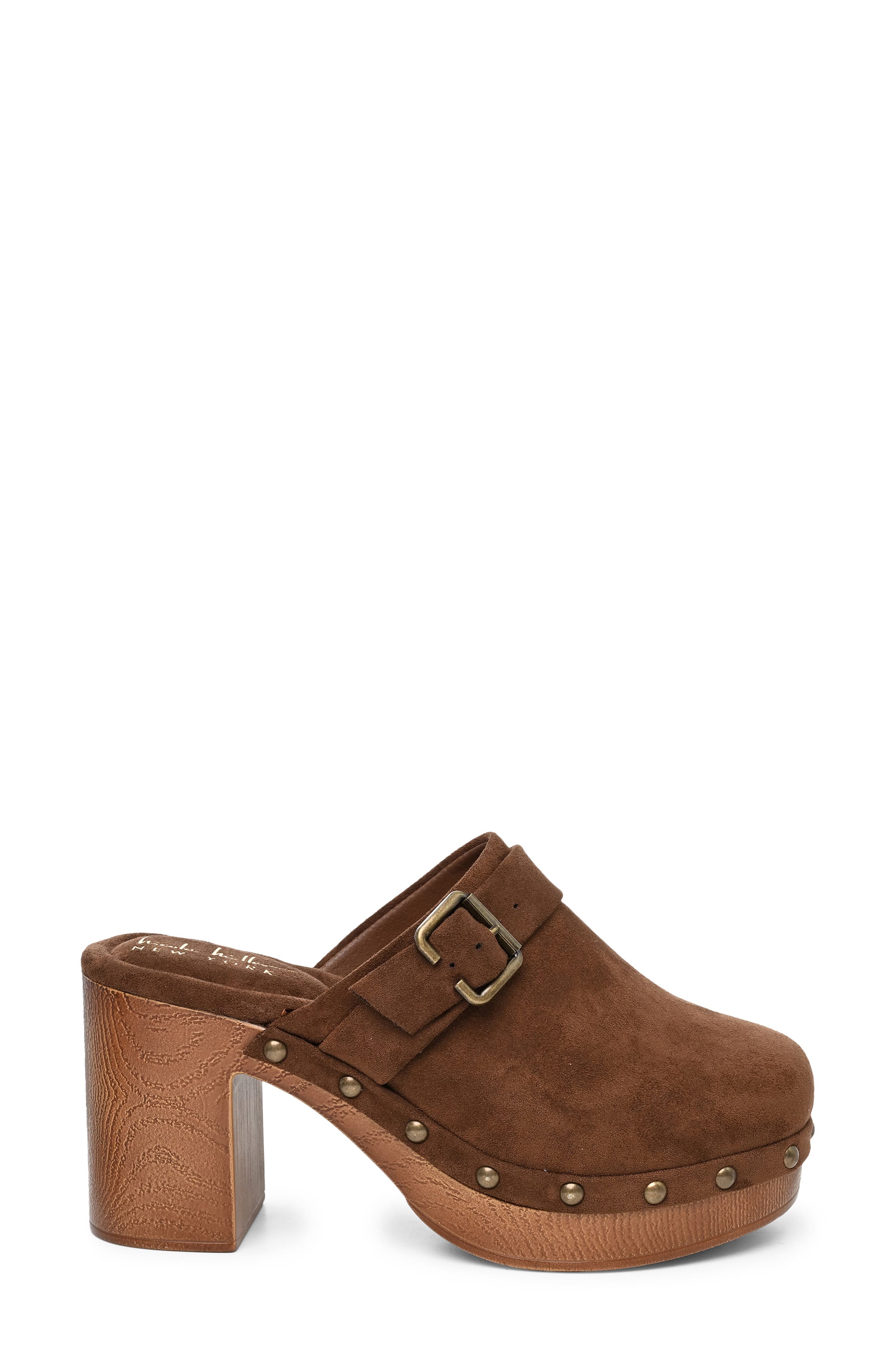 Hammend Faux Leather Clog, Alternate, color, CHOCOLATE MICRO