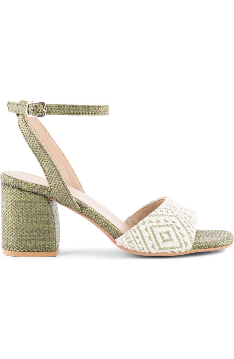Seychelles Simple Pleasures Ankle Strap Sandal, Alternate, color, Off White/ Green