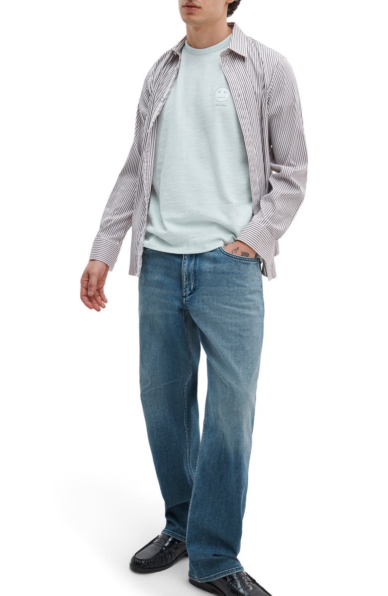 rag & bone Embroidered Sour Face T-Shirt, Alternate, color, Ltteal