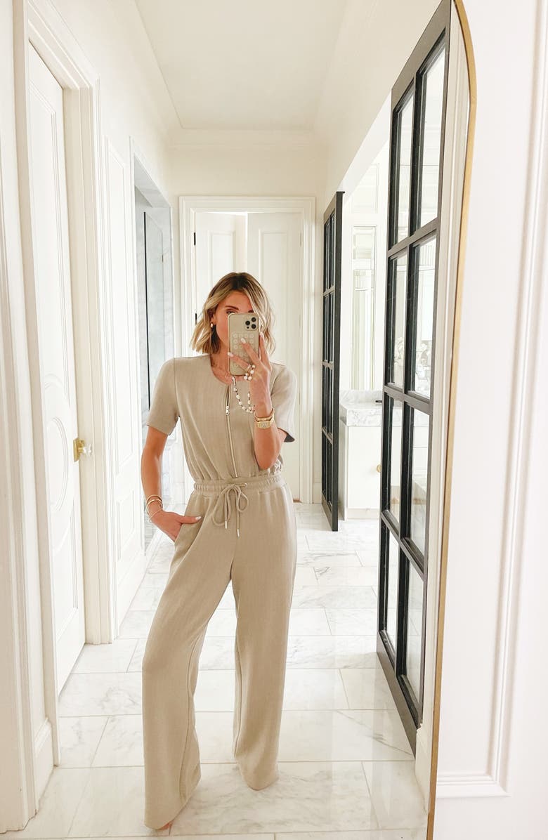 x @cellajaneblog Rib Scuba Knit Jumpsuit