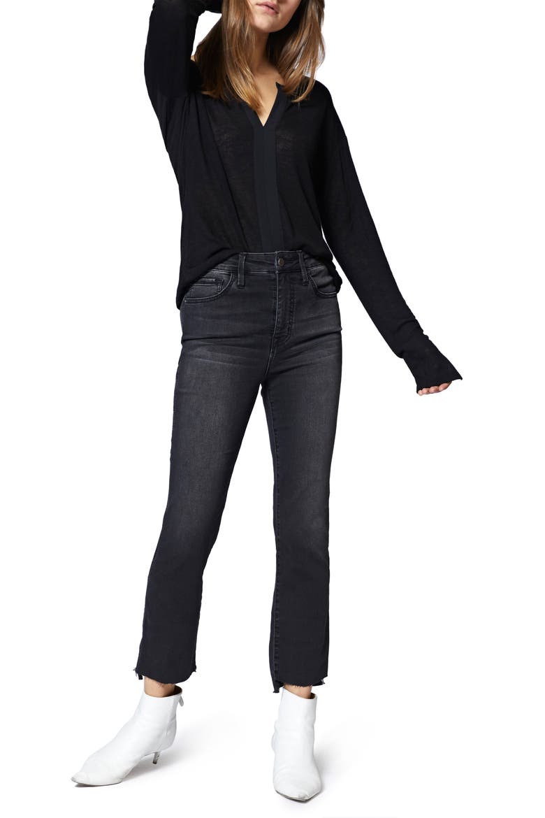 Modern High Waist Crop Straight Leg Jeans, Alternate, color, ART SCHOOL GREY