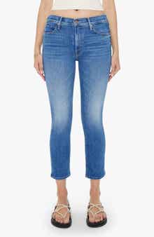 MOTHER The Dazzler Mid Rise Ankle Straight Leg Jeans