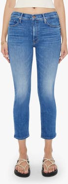 MOTHER The Dazzler Mid Rise Ankle Straight Leg Jeans