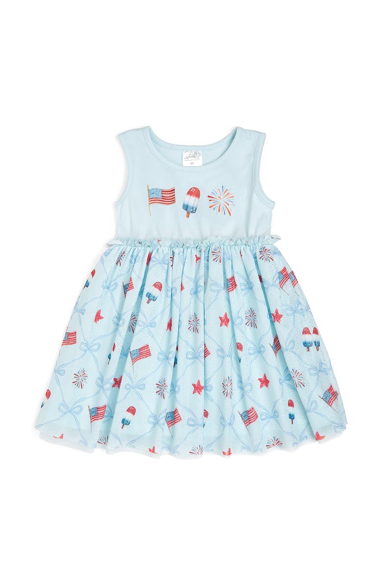 Sweet Wink Patriotic Trellis Tank Tutu Dress, Main, color, Light Blue