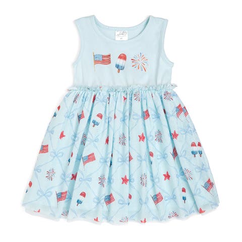 Patriotic Trellis Tank Tutu Dress (Baby)